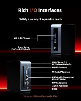 ミニPC AMD RYZEN 5 7430U 16/512GB 2025年最新 ミニpc AMD R5 7430U【32GB DDR4 512SSD M.2 NVMe